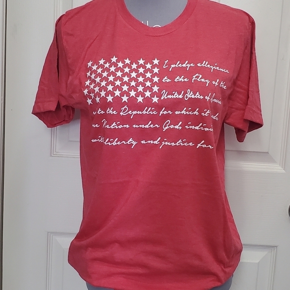 Tultex Tops - Pledge Of Allegiance Flag Tee